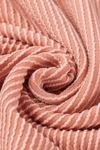 Color Block Long Sleeve Ribbed Loose Top - Fashionfitz