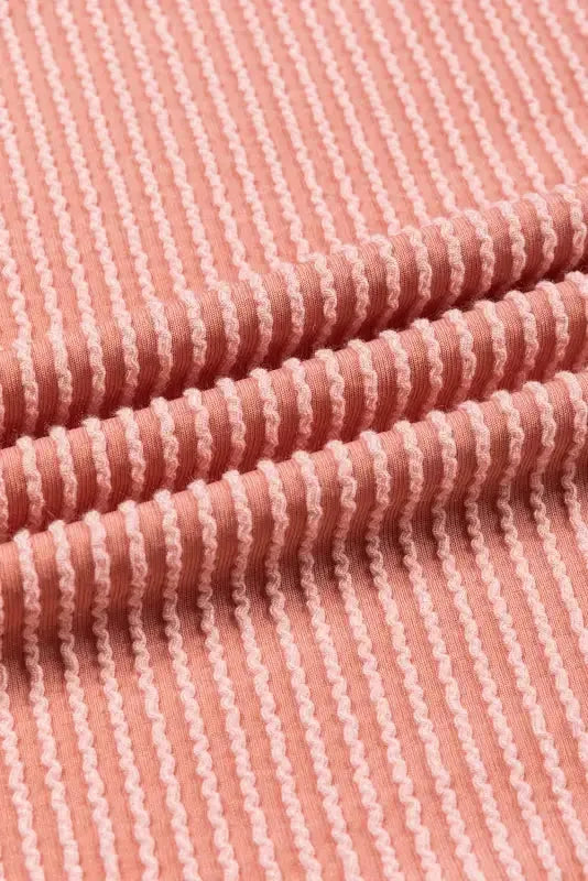 Color Block Long Sleeve Ribbed Loose Top - Fashionfitz