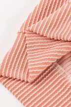 Color Block Long Sleeve Ribbed Loose Top - Fashionfitz