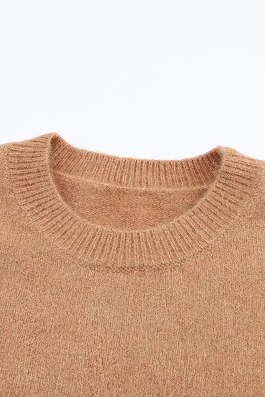 Color Block Ribbed Knit Sweater - Fashionfitz