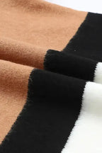 Color Block Ribbed Knit Sweater - Fashionfitz