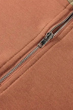 Color Block Zipped Sweatshirt - Fashionfitz