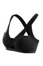 Color Contrast Sexy Cross Elastic Sports Bra - Fashionfitz