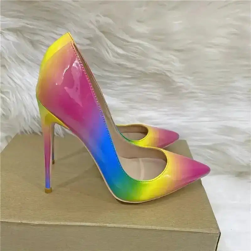Colorful High Heels Stiletto Shoes - Fashionfitz
