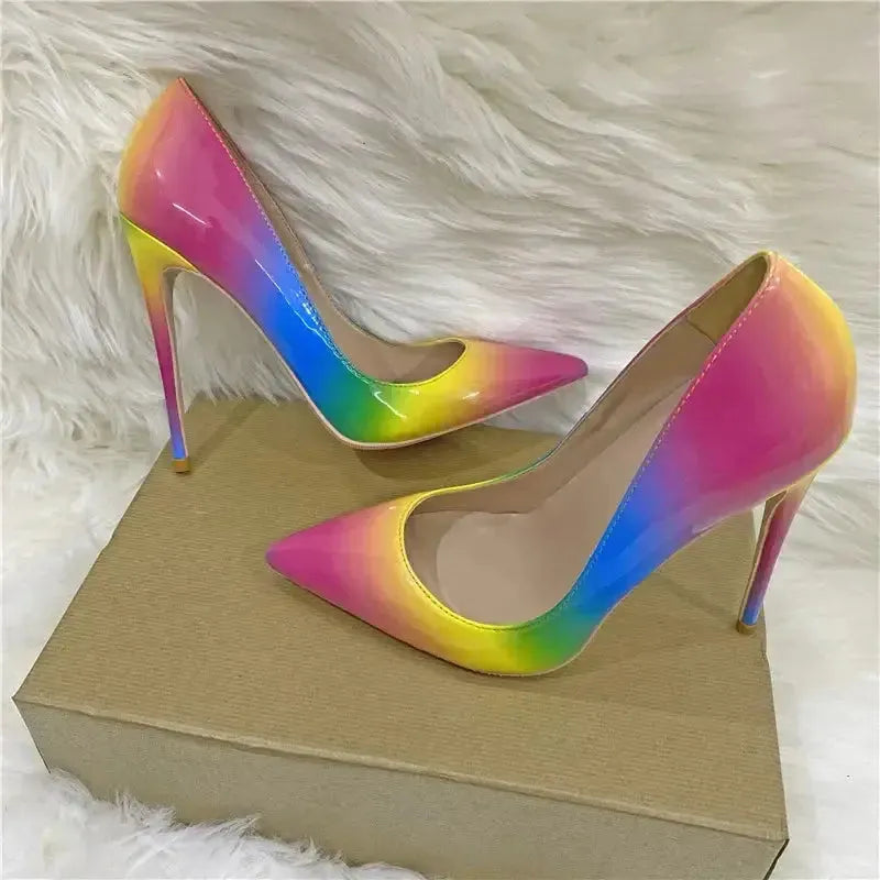 Colorful High Heels Stiletto Shoes - Fashionfitz