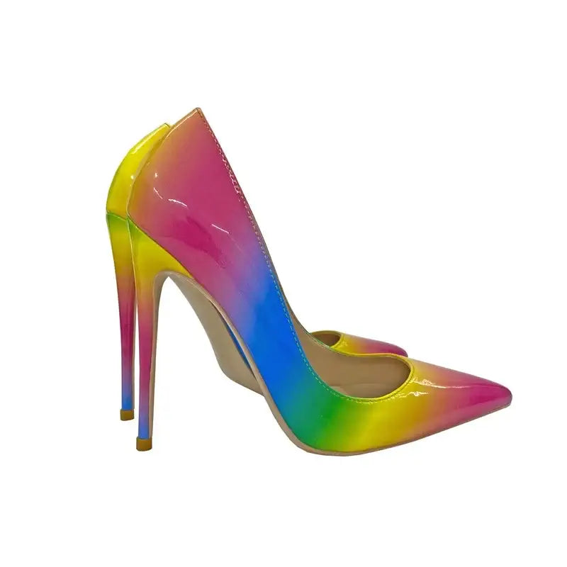 Colorful high heels stiletto shoes - iridescence 10cm / 33 - pumps