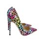 Colorful leopard print stiletto high heels shoes - pumps