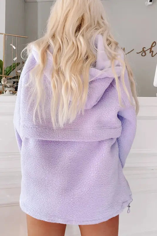 Comfort clasp fuzzy hoodie