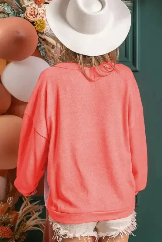 Contrast Patchwork Sweatshirt - Kangaroo Pocket - Fashionfitz