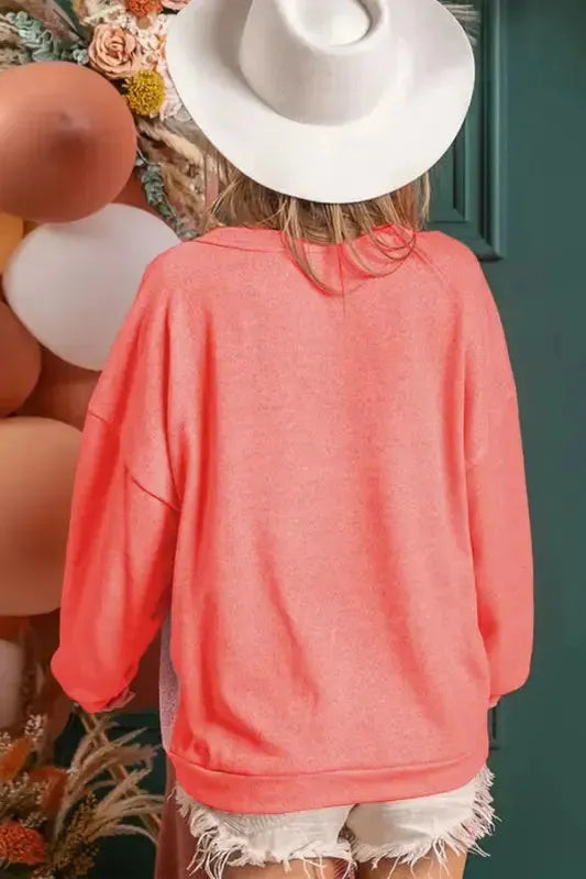 Contrast Patchwork Sweatshirt - Kangaroo Pocket - Fashionfitz