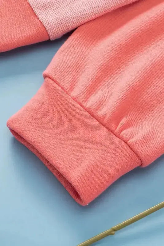 Contrast Patchwork Sweatshirt - Kangaroo Pocket - Fashionfitz