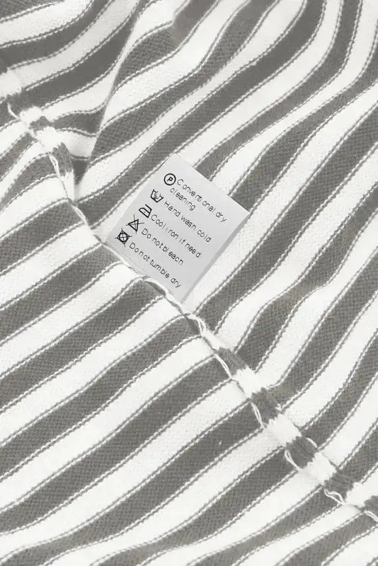 Contrast Trim Striped Baggy Sweater - Fashionfitz