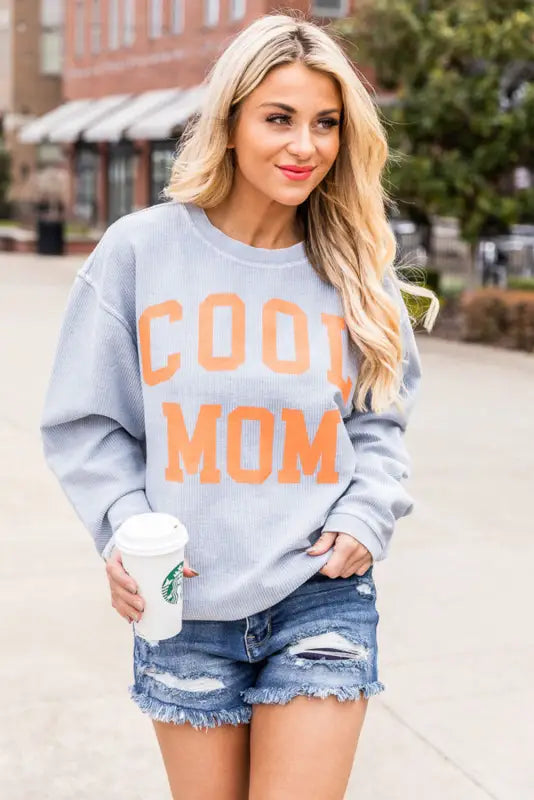 ’cool mom’ graphic sweatshirt | fashionfitz