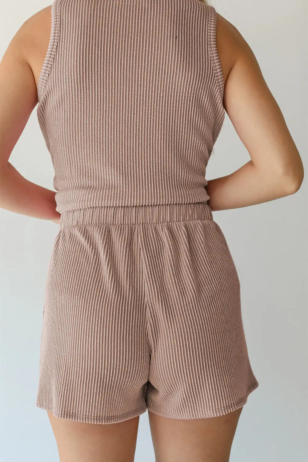 Corded tank top and shorts set - two piece sets