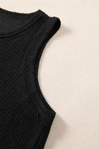 Corded Tank Top and Shorts Set - Fashionfitz