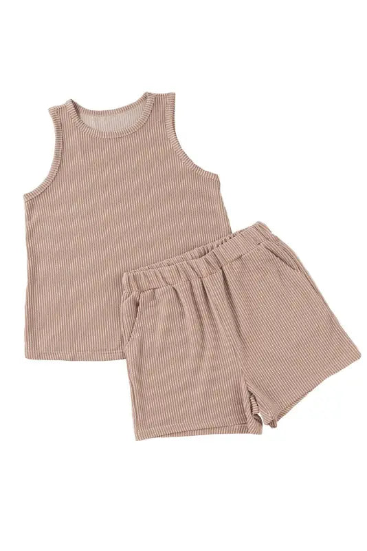 Corded tank top and shorts set - loungewear