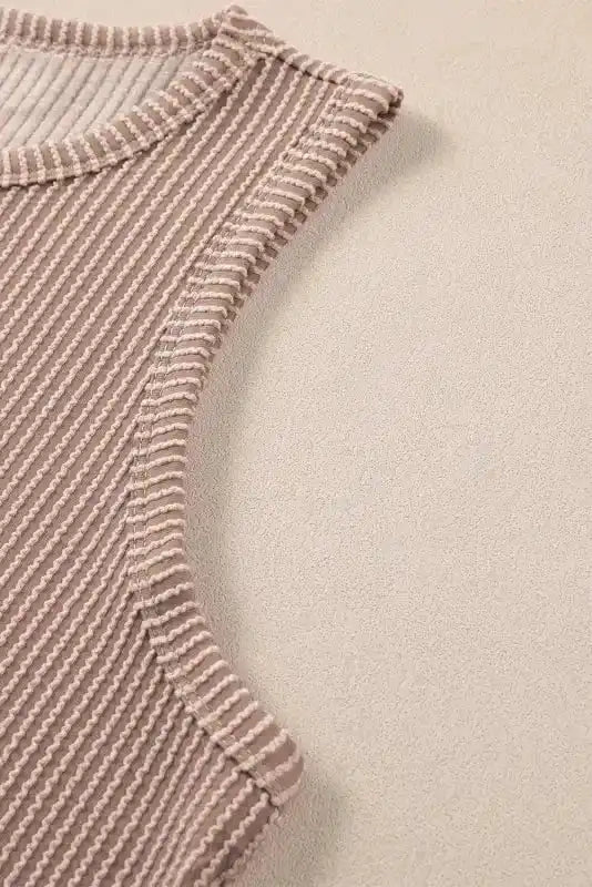 Corded Tank Top and Shorts Set - Fashionfitz