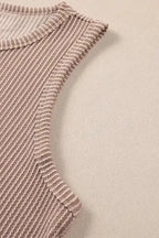 Corded Tank Top and Shorts Set - Fashionfitz