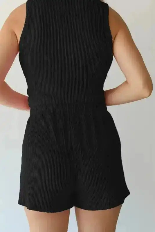 Corded Tank Top and Shorts Set - Fashionfitz