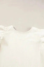 Corduroy Charm Ruffle Blouse - Fashionfitz