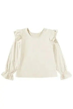 Corduroy Charm Ruffle Blouse - Fashionfitz