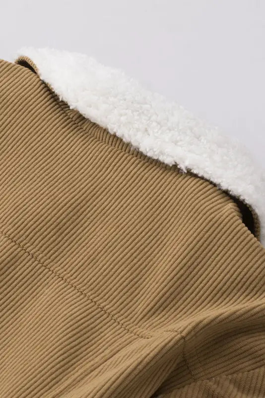 Corduroy sherpa lined jacket - jackets