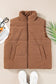 Corduroy stand neck puffer vest | fashionfitz