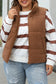 Corduroy stand neck puffer vest | fashionfitz