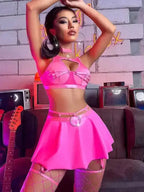 Cosplay Leather Uniform Lingerie - Stockings Included - Fashionfitz