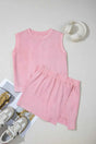 Two Piece Dresses Light Pink / S / 100%Cotton Cotton Luxe Skirt Set