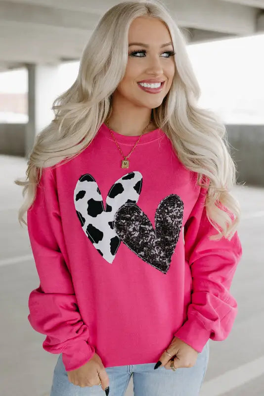 Cow & sequin graphic sweatshirt | fashionfitz