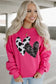 Cow & sequin graphic sweatshirt | fashionfitz