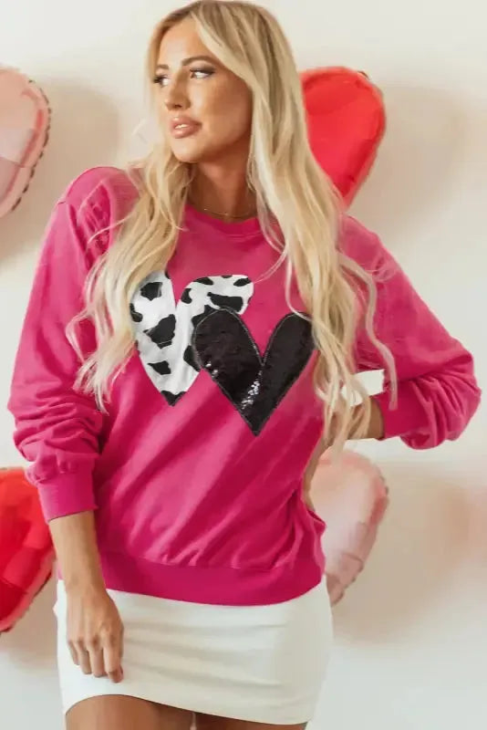 Cow & Sequin Graphic Sweatshirt - Fashionfitz