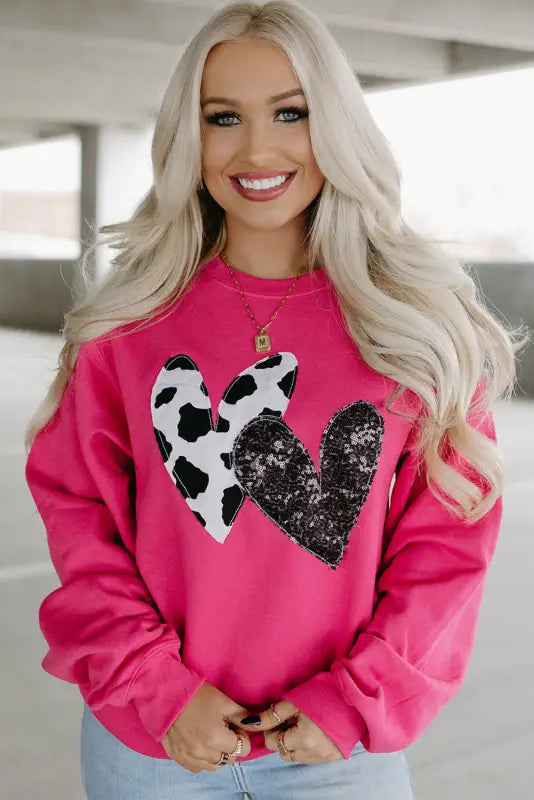 Cow & sequin graphic sweatshirt | fashionfitz