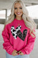 Cow & sequin graphic sweatshirt | fashionfitz