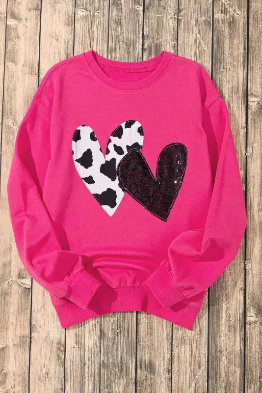 Cow & Sequin Graphic Sweatshirt - Fashionfitz