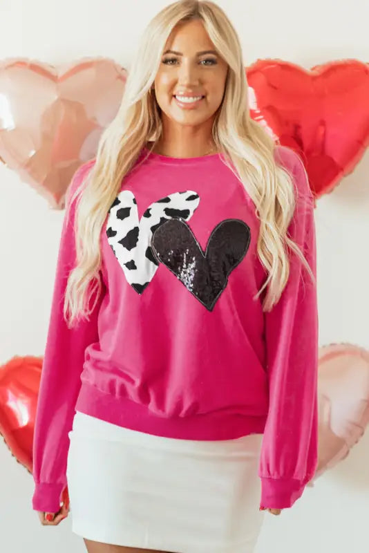 Cow & sequin graphic sweatshirt | fashionfitz