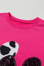 Cow & Sequin Graphic Sweatshirt - Fashionfitz