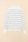 Cowl neck striped print drop shoulder sweater - sweaters & cardigans