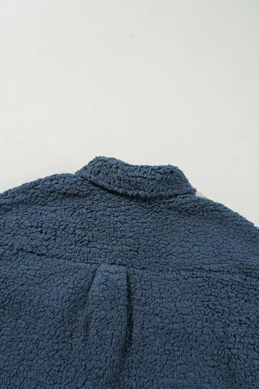 Cozy blue teddy coat - soft & modern | fashionfitz