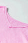 Bonbon Waffle Knit Exposed Seam High Low Top - Fashionfitz