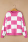 Cozy checkered bishop sleeve sweater | get yours