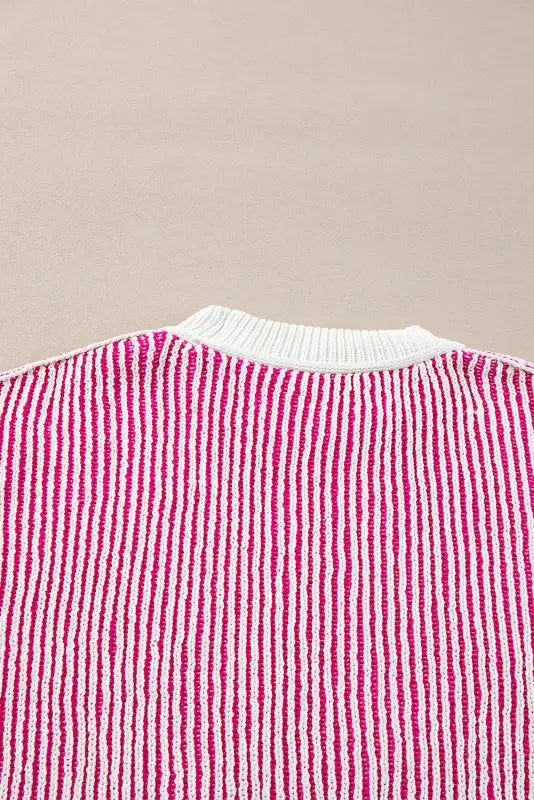 Cozy contrast stripe knit sweater | chic & comfy | fashionfitz