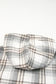 Cozy gray plaid sherpa-lined hooded shacket | fashionfitz