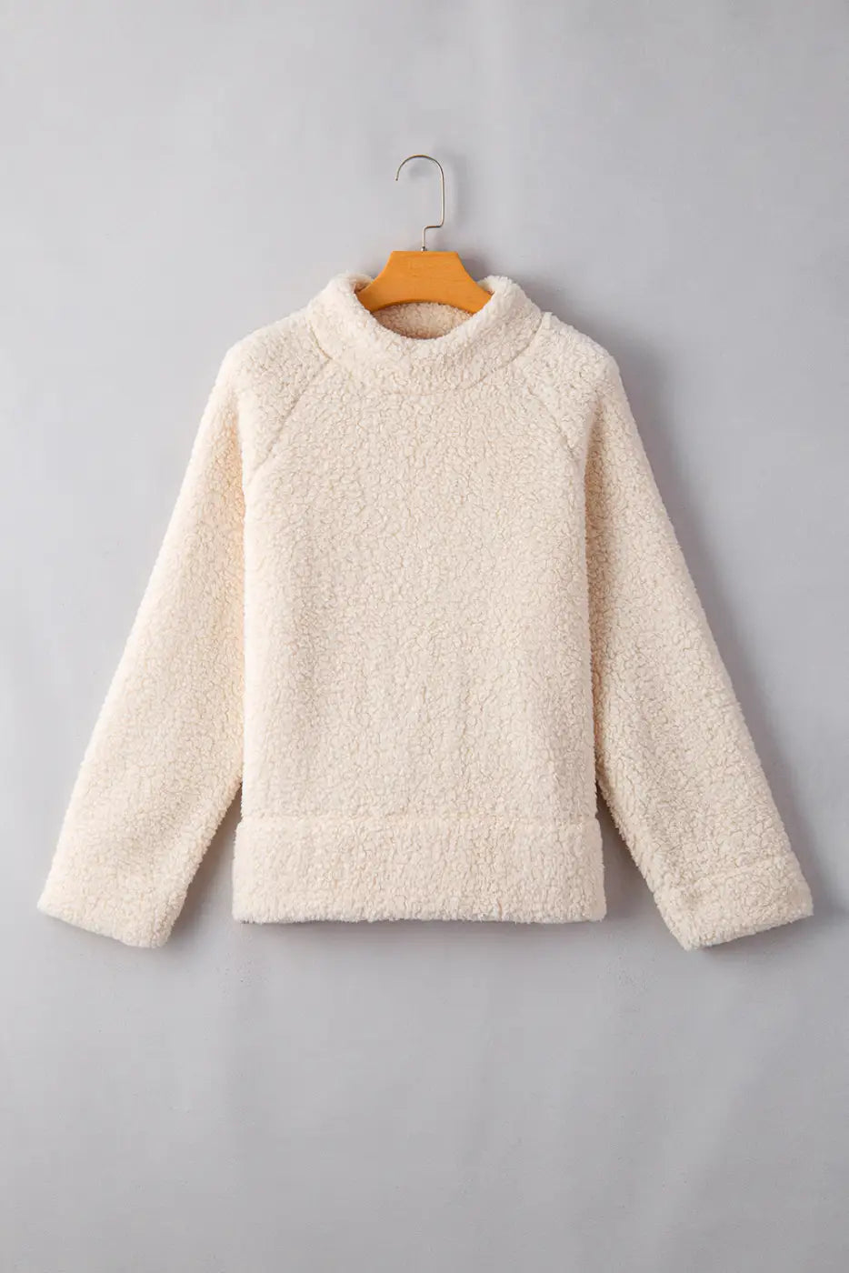 Cozy high-neck fleece pullover