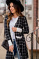 Cozy pocketed plaid cardigan - versatile & stylish | fashionfitz