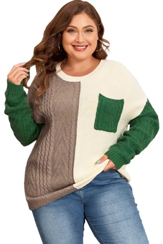 Cozyblock plus - trendy size cable knit