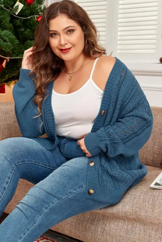 Plus size open knit cardigan | cozycomfort | stay warm in style