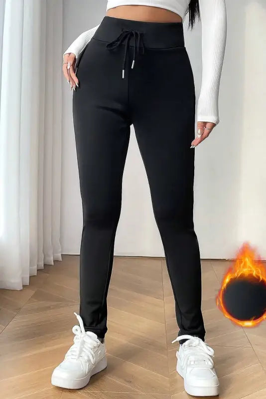 Cozyfit thermal drawstring leggings