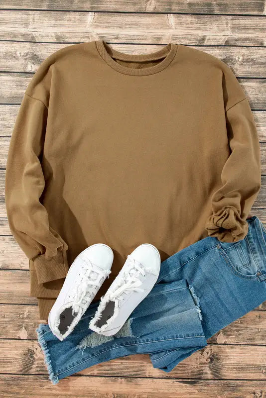 Cozyfleece high-low sweatshirt